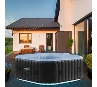 AREBOS Vasca Idromassaggio Gonfiabile Whirlpool Piazza con LED 154x154 cm