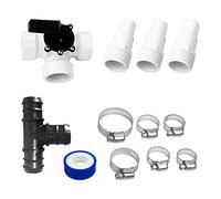 AREBOS Kit di derivazione per Piscina | Universale per riscaldatori solari | Pannelli solari e Pompe di Calore | 12 Parti | Materiale plastico di Alta qualità | Connettore Ø32/38mm