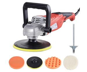 AREBOS Lucidatrice eccentrica per Auto Levigatrice per Auto | 2100W | 3300 Vibrazioni/Minuto | 4 attacchi Diversi | Grande tampone di lucidatura | Regolazione della velocità | Accessori Inclusi