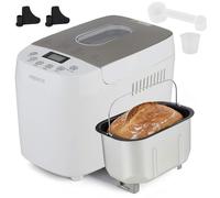 AREBOS Macchina per il Pane 1500g 15 Programmi Automatica LCD Timer 850W Bianca
