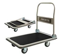 Arebos piattaforma carrello | Carrello portapacchi | Fino a 300 kg portata | con ruote girevoli | rivestimento antiscivolo | protezione bordi