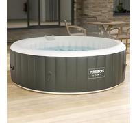 Arebos Piscina Idromassaggio da Esterno ⌀ 208 cm | Vasca Idromassaggio | Spa e jacuzzi da esterno | per interni ed esterni | 6 persone | 1000 L | rotonda | whirlpool gonfiabile con copertura