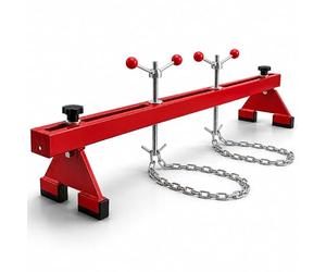 Arebos Ponte motore 500 kg [730-1480 mm] Traversa parafango Sollevatore motore Supporto motore Traversa motore | Acciaio verniciato | Rosso