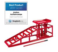 AREBOS rampe auto piattaforma elevatrice idraulica 290-375 mm 2000 kg acciaio