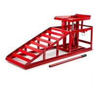 Arebos Rampe Idrauliche Sollevamento Auto 2T | Pedane Auto | Martinetto | Rampa di carico per auto e furgone | martinetto idraulico regolabile | 2T | pedana per tagliando
