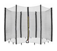 AREBOS Trampolino con Rete di Sicurezza Ø 305 cm | 6 Pali | Resistente ai Raggi UV, alle intemperie, a Maglie Strette, chiudibile a Chiave