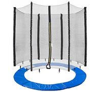 Arebos Rete di Sicurezza per Trampolino 244 cm con 6 Pali | Copertura Bordo Resistente ai Raggi UV e Idrorepellente | Rete di Ricambio per Trampolino da Giardino