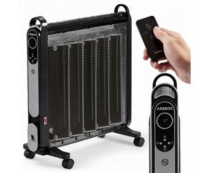 AREBOS Riscaldatore Convettore Portatile 2000 W Riscaldatore Elettrico Nero