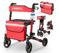 AREBOS rollator in alluminio pieghevole e leggero, ausilio per la deambulazione