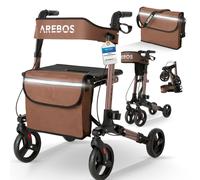 AREBOS rollator in alluminio pieghevole e leggero, ausilio per la deambulazione