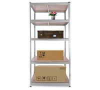 Arebos scaffalatura | 90 x 60 x 200 cm | 875 kg portata | Sistema di facile installazione grazie a bussola