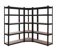 AREBOS Scaffale Carichi Pesanti Set 3x 875kg MDF Nero Garage Cantina Resistente
