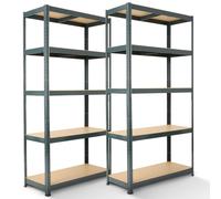 AREBOS Scaffali per Carichi Pesanti 2x 875 kg 180x90x30 cm Robusta e Versatile