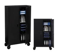 AREBOS Schedario Armadio con ruote 155 x 90 x 40cm ripiani regolabili in altezza