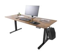 AREBOS Scrivania Elettrica Regolabile 160x80 cm | Altezza 72-118 cm | Funzione Memory | Tavolo Ergonomico Standing Desk | Postazione Seduta-in-Piedi | Marrone