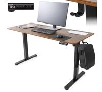 AREBOS Scrivania Elettrica Regolabile 140x60 cm | Altezza 72-118 cm | Funzione Memory | Tavolo Ergonomico Standing Desk | Postazione Seduta-in-Piedi | Marrone