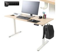 AREBOS Scrivania elettrica regolabile in altezza 140x60 cm con funzione memoria