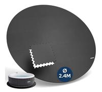 AREBOS Tappetino Protettivo per Piscina e Spa Ø 240 cm | Tappeto Eva Puzzle Rotondo per Vasca idromassaggio | Isolante e Antiscivolo | per Spa gonfiabili da Esterno