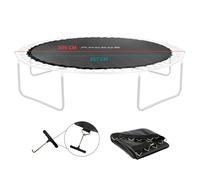 AREBOS Telo di Salto per Trampolino Ø 257 cm | per trampolini con Ø 305 cm, 64 Occhielli e Lunghezza Molla 165 mm | Portata 150 kg | Cuciture a 9 Strati | Polipropilene | incl. tenditore per Molle