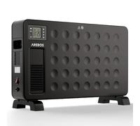AREBOS Termoconvettore 2300W con Timer 24h Turbo Termostato e Telecomando Nero