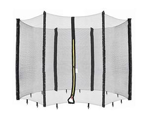 AREBOS Trampolino con Rete di Sicurezza Ø 305 cm | 6 Pali | Resistente ai Raggi UV, alle intemperie, a Maglie Strette, chiudibile a Chiave
