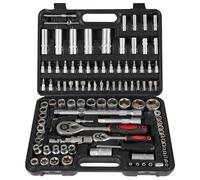 Arebos Valigetta Portautensili 108 Pezzi | Set Chiavi a Bussola, Chiavi a Brugola e Punte | Cassetta a Cricchetto | Set Utensili Completo con Accessori