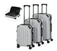 AREBOS Valigia da viaggio Set di 3 valigie a guscio duro M-L-XL Set