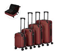 AREBOS Valigia da viaggio Set di 4 valigie a guscio duro Trolley S-M-L-XL Set