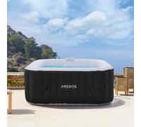 AREBOS Vasca Idromassaggio Gonfiabile Termale Benessere Riscaldamento 154x154cm