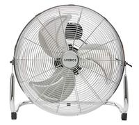 AREBOS Ventilatore da pavimento Ø45 cm | Ventilatore in stile retrò | Ventilatore | 3 velocità | Elevata portata d'aria | Angolo di inclinazione regolabile a 100° | Cromo