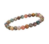Arecobticy 1. Braccialetti con perline di agata lisce e rotonde, braccialetto regolabile per donne e uomini, eventi casual e formali, braccialetti regolabili con perline di agata rotonde, 10 mm, come