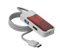 Arecobticy Adattatore di tipo C per cuffie da gioco, telefono, tablet, ricarica rapida, controllo della musica per smartphone, tablet, giochi