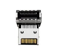 Arecobticy Adattatore USB3.1 Gen2 da tipo E a C, 10 Gbps, a forma di L, a 90 gradi, per la gestione dei cavi della scheda madre, adattatore da tipo E a tipo C a forma di L