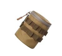 Arecobticy Borsa per bottiglie d'acqua con foro per appendere Carrello portabicchieri Bollitori Portabottiglie Leggero Sundries Storage Outdoor Birre Cup Storage Bag, cachi, S