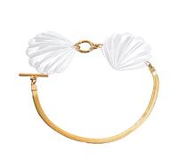 Arecobticy Cavigliera da donna regolabile a forma di conchiglia, catena portafortuna, in ferro, delicata artigianalità, gioielli per piedi per tutti i giorni e feste