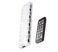 Arecobticy Controller multiplo della ventola per le piattaforme di gioco 10 canali ARGB & PWM SATA di potenza con telecomandi ARGB Fan Hub