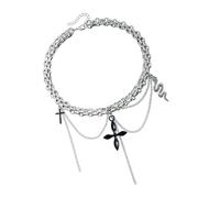 Arecobticy Elegante collana con ciondolo a forma di serpente, elegante catenina per donne giovani in cerca di individualità e gusto gotico