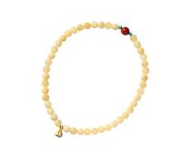 Arecobticy Fiore fatto a mano in rilievo naturale giada giada pietra gioielli vintage per buona fortuna simbolismo giada giallo perline gioielli unisex