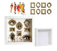 Arecobticy Personalizza la memoria Display Musei Silhouetted Box Craft Set con cornice d'oro per celebrare momenti speciali Home Art Personalizza Musei Photo Box