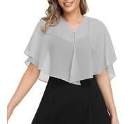 Arecobticy Sciarpa versatile in chiffon scialle da donna alla moda morbida e confortevole adatta per le donne moderne adatta ai viaggi, Grigio chiaro, Taglia unica