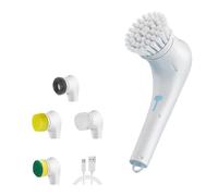 Arecobticy Set di spazzole elettriche per la pulizia con 5 testine di ricambio per macchie ostinate su lavelli, piastrelle, pavimenti e superfici dure, potente pulizia elettrica