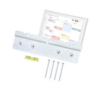 Arecobticy Sistemi di ganci da parete per lucernari da 38,1 cm, non richiede foratura, set completo di montaggio con livelli e chiodi per una visualizzazione senza cuciture, senza trapano, montaggio a