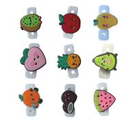 Arecobticy Smorzatori elastici in silicone con design a cartoni animati attacco semplice, riduzione degli urti per racchette Cartoon Fruit Theme Shock Absorbers