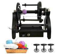 Aredwhiterui Avvolgitore Automatico per Tessitura del Filato, Strumento per Torcere La Fibra di Lana Domestico 800RPM- Commutazione avanti/Indietro + velocità Continua + capacità 120g, 3 Bobine,Black