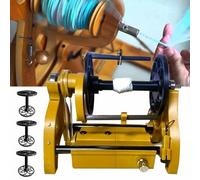 Aredwhiterui Filatoio Elettrico Domestico, Mini Filatoio per Lana - Commutazione avanti/Indietro + velocità Massima 800RPM + capacità 4oz (120 G), per La Torsione delle Fibre di Lana, 3 Bobine,Gold