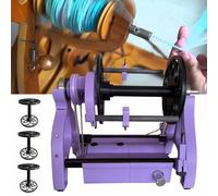 Aredwhiterui Filatoio Elettrico Domestico, Mini Filatoio per Lana - Commutazione avanti/Indietro + velocità Massima 800RPM + capacità 4oz (120 G), per La Torsione delle Fibre di Lana, 3 Bobine,Purple