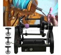 Aredwhiterui Filatoio Elettrico Domestico, Mini Filatoio per Lana - Commutazione avanti/Indietro + velocità Massima 800RPM + capacità 4oz (120 G), per La Torsione delle Fibre di Lana, 3 Bobine,Black