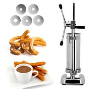 Aredwhiterui Macchina per Churros Spagnoli Verticali con 5 modalità, Macchina per Frutta Latina in Acciaio Inossidabile, Attrezzatura per Snack per Autentiche Prelibatezze Spagnole,2L