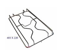 AREILOS XPER GRIGLIA CUCINA 2 FUOCHI CROMATA 40,3 X 22 CM CON 2 PERNI