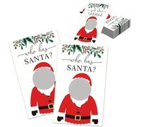 ARELGY Carte da gioco natalizie da grattare, 40 pezzi, set per feste con 37 carte perdenti e 3 carte vincenti, biglietti della lotteria a tema Babbo Natale per bambini e adulti